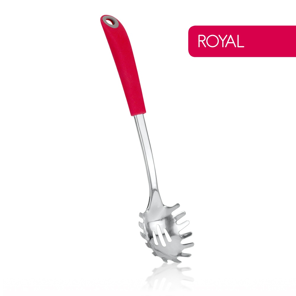 Acero Inoxidable y ABS Cucharón para Espaguetis Metaltex Designed Royal Color Rojo 